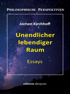 cover image of Unendlicher lebendiger Raum